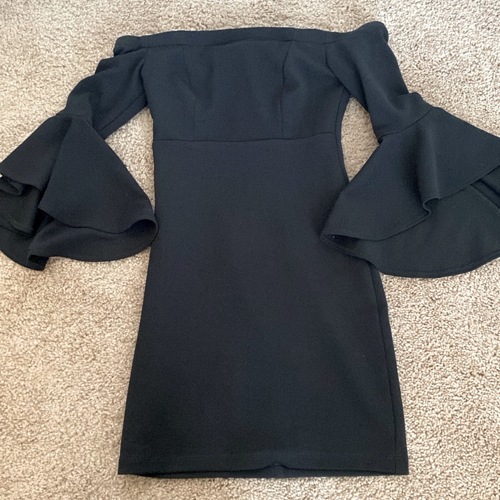 Black Off the Shoulder, Bodycon Mini Dress